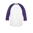 thumbnail image 6 of Sport-Tek Baseball Jersey (YST205) White/Purple, XL, 6 of 6