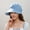Blue, variant on Womens Wide Brim Baseball Cap Bundle with UV Protection Ponytail Hole and Ventilated Eyelets Casual Outdoor Style - Beige