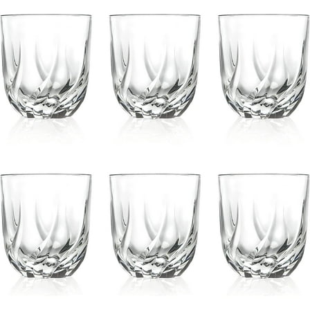 Barski Tumbler Glass - Double Old Fashioned - Set of 6 - Glasses - Designed DOF Crystal Glass Tumblers - For Whiskey - Bourbon - Water - Beverage - Drinking Glasses - 13.5 oz. - Made in Europe