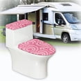 thumbnail image 6 of HELLHERO Love Toilet Seat Cover Set for Universal Polyester Soft Elastic Installation Stretch Fit Elastic Bottom Washable Stylish, 6 of 8