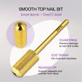 thumbnail image 2 of Pana 3/32" Smooth Top Small Barrel Carbide Nail Drill Bit - For Electric Dremel Drill Machine (Gold, Fine Grit ), 2 of 6