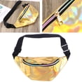 thumbnail image 2 of Sac Banane en Cuir PU Holographique Mode pour Femmes Filles (Or), 2 of 9