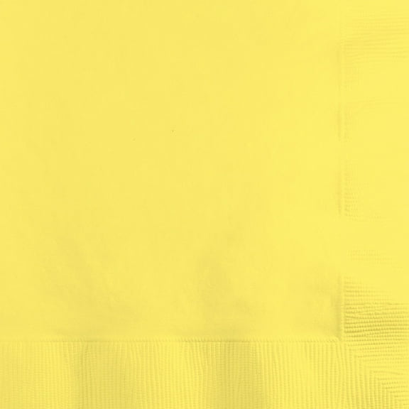 Mimosa Yellow Paper Beverage Napkins 50 Count for 25 Guests