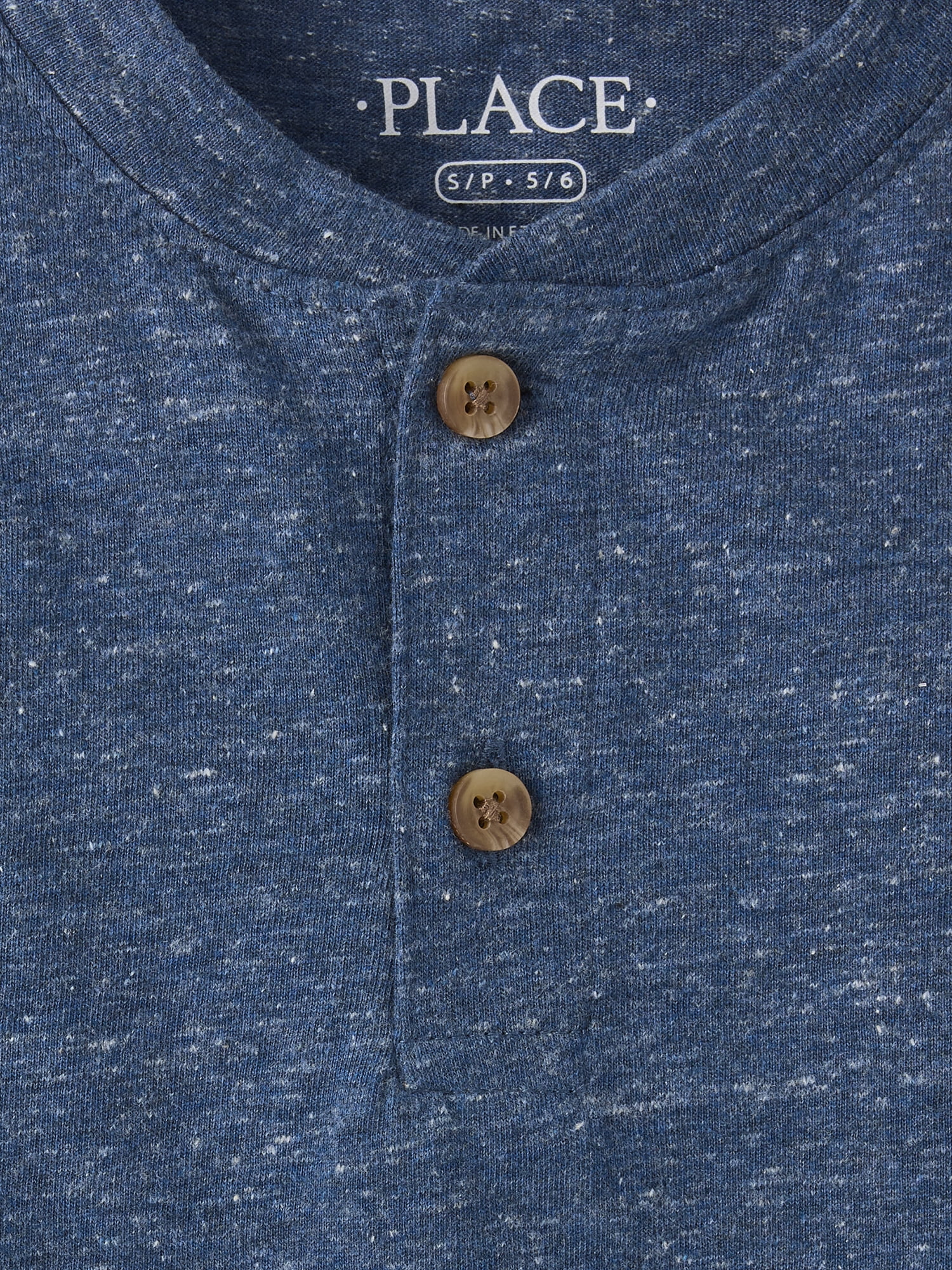 The Children's Place Boys Long Sleeve Marled Henley Top, Sizes XS-XXL