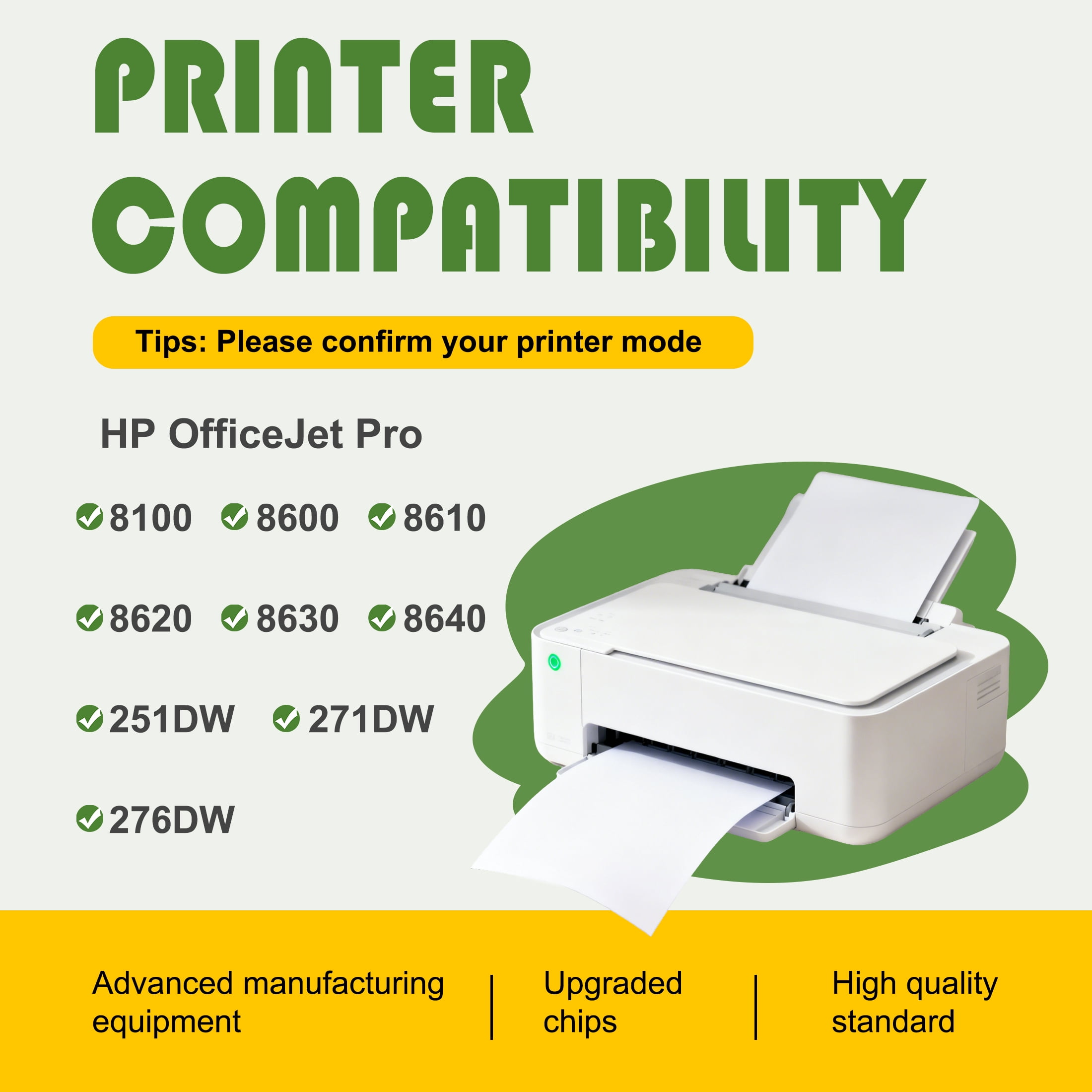 950XL and 951XL Ink Cartridges Compatible for 951 Ink 950 Ink Cartridges OfficeJet Pro 8600 8610 251dw Printer