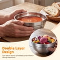 thumbnail image 5 of Austok 6 Pack 24 oz Stainless Steel Bowls Double Walled Insulated Soup Ice Cream Metal Mixing Nesting Bowls for Serving Soup Rice Cereal, 5 of 9