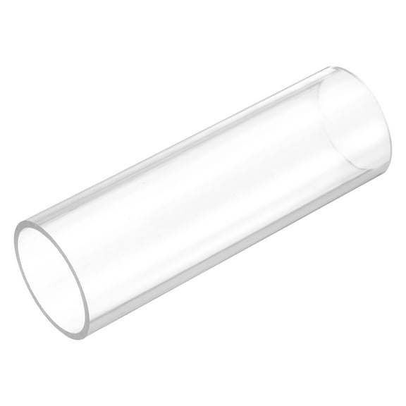 Uxcell Rigid Round Clear Tubing 44mm(1 3/4") ID x 50mm(2") OD x 0.5Ft(150mm) Length Plastic Tube