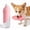 Pink, variant on Water Bottle Attachment for Dogs, Portable Silicone Dog Drink Dispenser and Slip-On Pet Bowl for Walks, Travel and Hiking