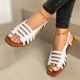thumbnail image 3 of Sandalias de gran tamaño para mujer, zapatos planos de estilo coreano, zapatos de playa tejidos de moda de primavera y verano, 3 of 5