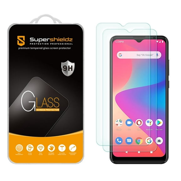 [2-Pack] Supershieldz for BLU G50 Mega Tempered Glass Screen Protector, Anti-Scratch, Anti-Fingerprint, Bubble Free