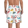 thumbnail image 3 of Kdxio Dinosaur Pattern Mens Casual Shorts - Drawstring Summer Beach Sports Shorts for Men, 3 of 9