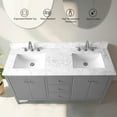 thumbnail image 3 of Vanity Art 60" Bathroom Vanity with Sink, Freestanding Storage Cabinet with Engineered Marble Top, Flip Down Tray, Drawer, and Shelve, 3 of 8