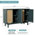 thumbnail image 7 of HLR Durable Modern Credenzas & Sideboards, MDF Teal, 7 of 7
