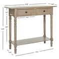 thumbnail image 3 of SAFAVIEH Rosemary 2-Drawer Console Table Vintage Grey, 3 of 4