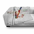 thumbnail image 3 of Music Soft Flannel Fleece Throw Blanket, Colorful Saxophone Design Butterflies and Sheet Creative Illustration, Cozy Plush for Indoor and Outdoor Use, 60" x 80", Multicolor, by Ambesonne, 3 of 6