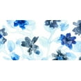 thumbnail image 2 of Vess, June Erica 14x9 Black Ornate Wood Framed with Double Matting Museum Art Print Titled - Blue Gossamer Garden V, 2 of 4