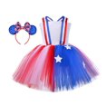 thumbnail image 1 of Trajes para niñas Vestido sin mangas sin tirantes Día de la Independencia Vestido de malla/S/ kaili Sencillez, 1 of 5