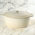 thumbnail image 6 of BergHOFF Neo Cast Iron 8qt. Oval Dutch Oven 13" with Lid, Meringue, 6 of 7