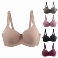 thumbnail image 2 of Plus Size Seamless Wireless Bra and Briefs Set Thin Cup No Nylon Lace Unisex, 2 of 6