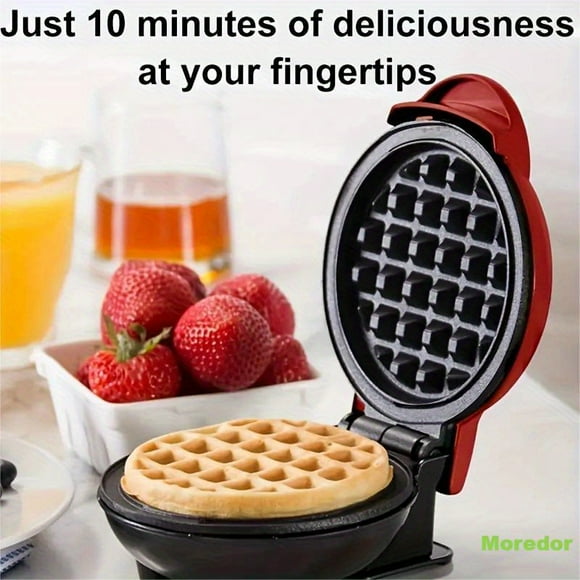 1pc Mini Waffle Maker Machine, Nonstick Waffle Iron For Pancakes, Waffles, Breakfast,