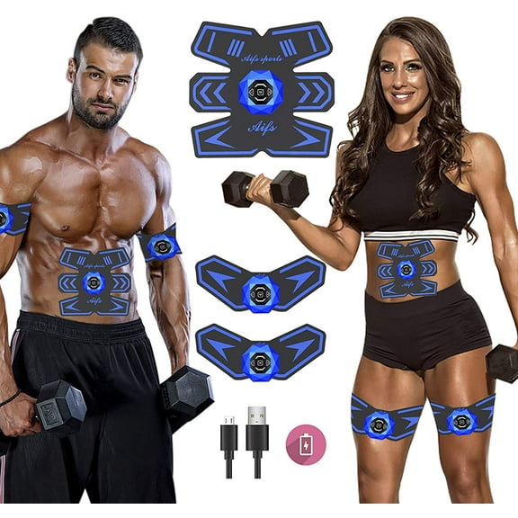 MSOutGone 8 Modes Muscle Stimulator Electric Abdominal Toning Belt for Men and Women with USB Cable
