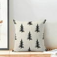 thumbnail image 3 of Christmas Pillow Covers 18x18 Inch Set of 2 White Black Christmas Tree Decor Throw Pillows Winter Xmas Holiday Outdoor Cushion Cases for Couch Bed Decorations, 3 of 6