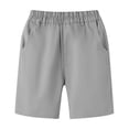 thumbnail image 3 of fatyb Kids Casual Shorts Boys Girls School Uniform Shorts with Pockets Elastic Waist Summer Pull on Shorts, 3 of 6