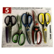 Schmidt Bros Stainless Steel Scissors Set Shears Set 5Pc 20 Functions Soft Grip