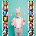 thumbnail image 4 of Happy Easter Door Banner 71x12 Inch Bunny Easter Door Porch Signs Eggs Rabbits Hanging Door Sign Welcome Hanging Flag for Wall Yard Garden Decor, 4 of 7