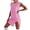 #113-Hot Pink, variant on Women's Solid Color 2 Piece Outfits Sleeveless Round Neck Tank Tops with Split Skirt Pants for Casual Daily Wear, Workout Vacation