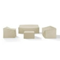 thumbnail image 3 of Crosley Furniture 4 Piece Outdoor Vinyl Sofa Cover Set in Tan, 3 of 5