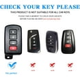 thumbnail image 2 of for Toyota Key Fob Cover with Keychain, 4 Button Car Key Case Shell for Tacoma Highlander Corolla Sequoia Camry Tundra Avalon RAV4 4Runner, Golden Edge Soft TPU Easy to Press, 2 of 15