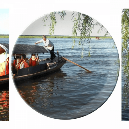 

Sunset Boat Plate Decorative Porcelain Salver Tableware Dinner Dish