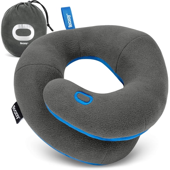 Almohada cervical de viaje BCOZZY Kids (3-7 años), suave para niños pequeños, gris