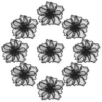 WRITWAA Creative Black Lace Flower Embellishments for DIY Clothing and Crafts 10Pcs