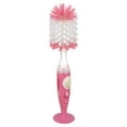 Nuby Easy Clean Soap Dispensing Brush, Pink/Green, 2 Count