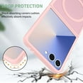 thumbnail image 5 of Phone Case For Samsung Galaxy Z Flip 7,Translucent Magnetic Phone Case for Women Men [Compatible with Magsafe] Anti-Fingerprints Shockproof Protective Ultra Slim Rugged Phone Case Cover,Pink, 5 of 6