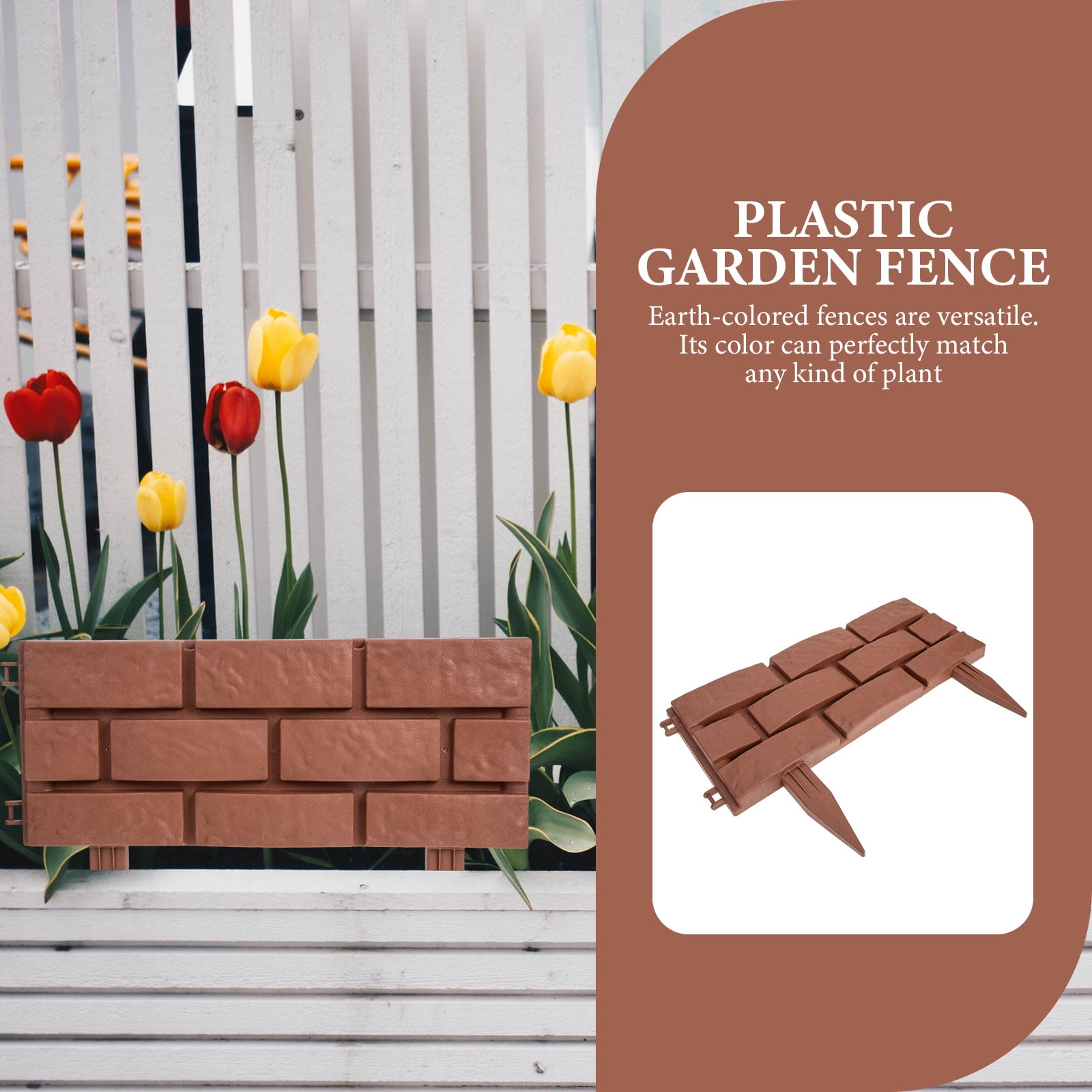 unbranded 16 pcs  Plastic European Style Fences Garden Decorative Fence Garden Decorations