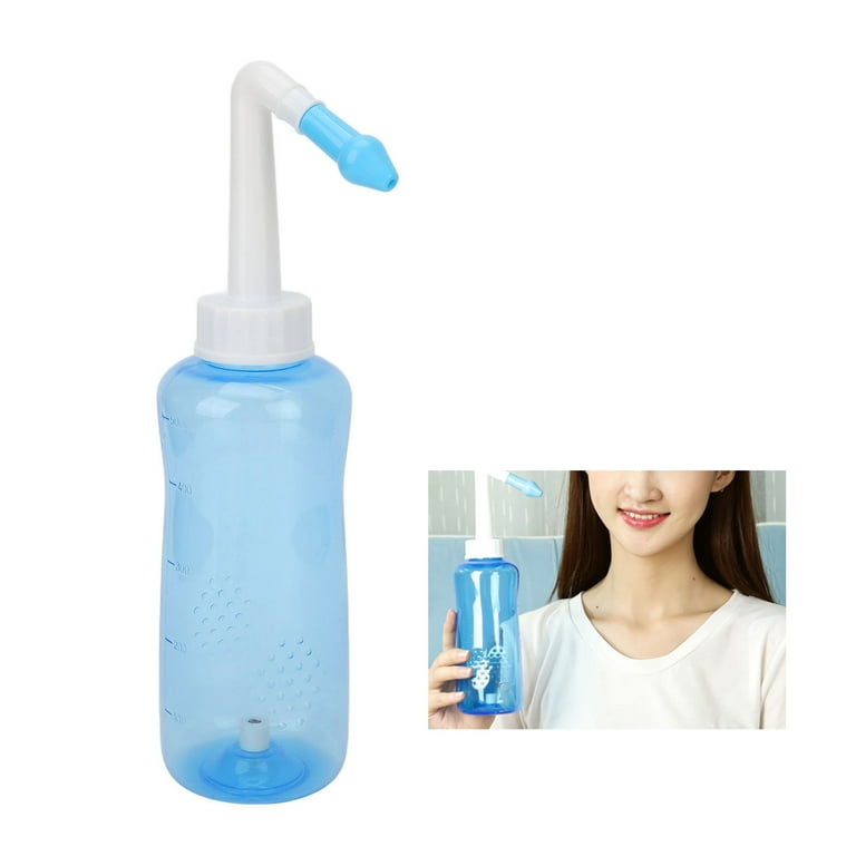 500ml Nose Cleaner Nasal Cleaner Nasal Cleaner Smooth Breathing 2pcs  Nozzles 500ml Bottle for Adults Kids Nasal Wash Cleaner Nose Cleaner Nasal  Device Nose Wash Bottle Nasal Bot