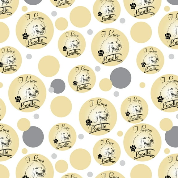 I Love My Poodle Premium Gift Wrap Wrapping Paper Roll