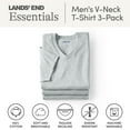 thumbnail image 4 of Lands' End Essentials Men's V-Neck T-Shirt 3 Pack - Premium Cotton Tee, Casual Regular Fit, 4 of 6