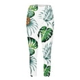 thumbnail image 5 of Women's Stretch Capri Leggings Under Tunic Tops and Dress Graphic Print Beach Capris Cropped Pants Underpants (L, Green), 5 of 5