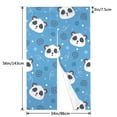thumbnail image 3 of DouZhe Doorway Drape Split Curtains, Cute Cartoon Pandas Blue Room Divider Privacy Door Curtains, 34" x 56", 3 of 7