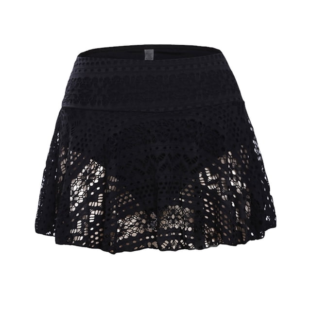 Soidarity de natación de encaje de verano Sólido Transpirable Buena elasticidad Bragas triangulares incorporadas Traje de baño ligero en forma de Deportes acuáticos Negro SG Soidarity OD020842-04B