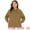 Light Brown, variant on DARING DIVA Women's Plus Size Long Sleeve Button Front Washed Denim Jacket 1X Khaki