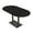 Black Cypress w/Matte Black Base, variant on Racetrack Bistro Height Meeting Table Double Metal Base 46x72 Bar Table