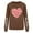 A03_Brown, variant on Womens Valentines Sweatshirt Crew Neck LOVE Letter Print Hoodies Fleece Long Sleeve Shirts Casual Loose Pullover Tops Warm Tops Romantic Hoodie Cute Sweet Gift Shirts Fall Winter Outfits