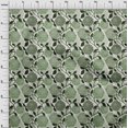 thumbnail image 4 of oneOone Georgette Viscose Green Fabric Floral Retro Craft Projects Decor Fabric Printed By The Yard 42 Inch Wide, 4 of 5