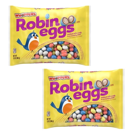 Whoppers Robin Eggs - Pack of 2 - Malted Milk Candy - Classic and Delicious Easter Candy Perfect for Everyone - Share a Tasty Tradition