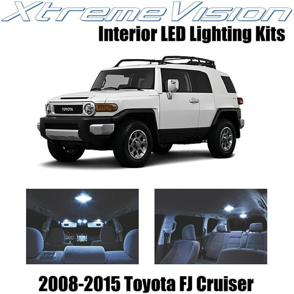XtremeVision Interior LED for Toyota FJ Cruiser 2008-2015 4 pcs Cool White Interior LED Kit   Installation Tool